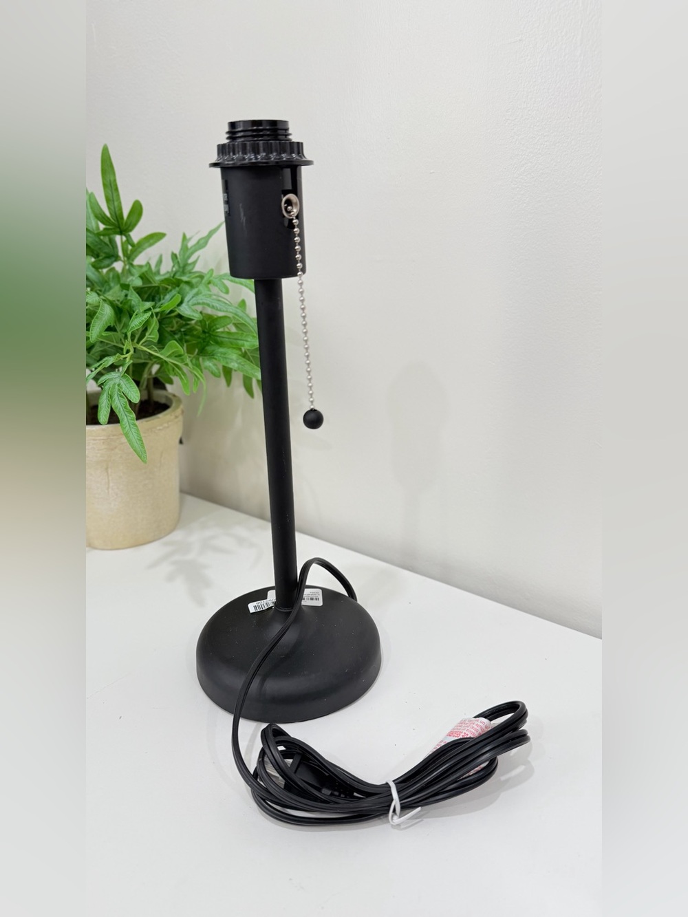Maura Matte Black Twist Table Lamp Base